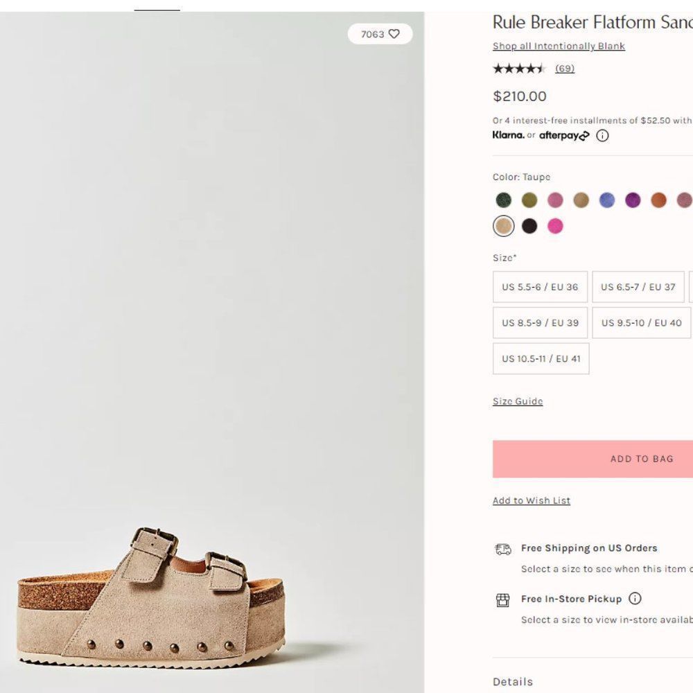 NUDE PLATFORM CLOG SANDAL BIRKEN SANDAL - NON-BRANDED - Picture 7 of 7